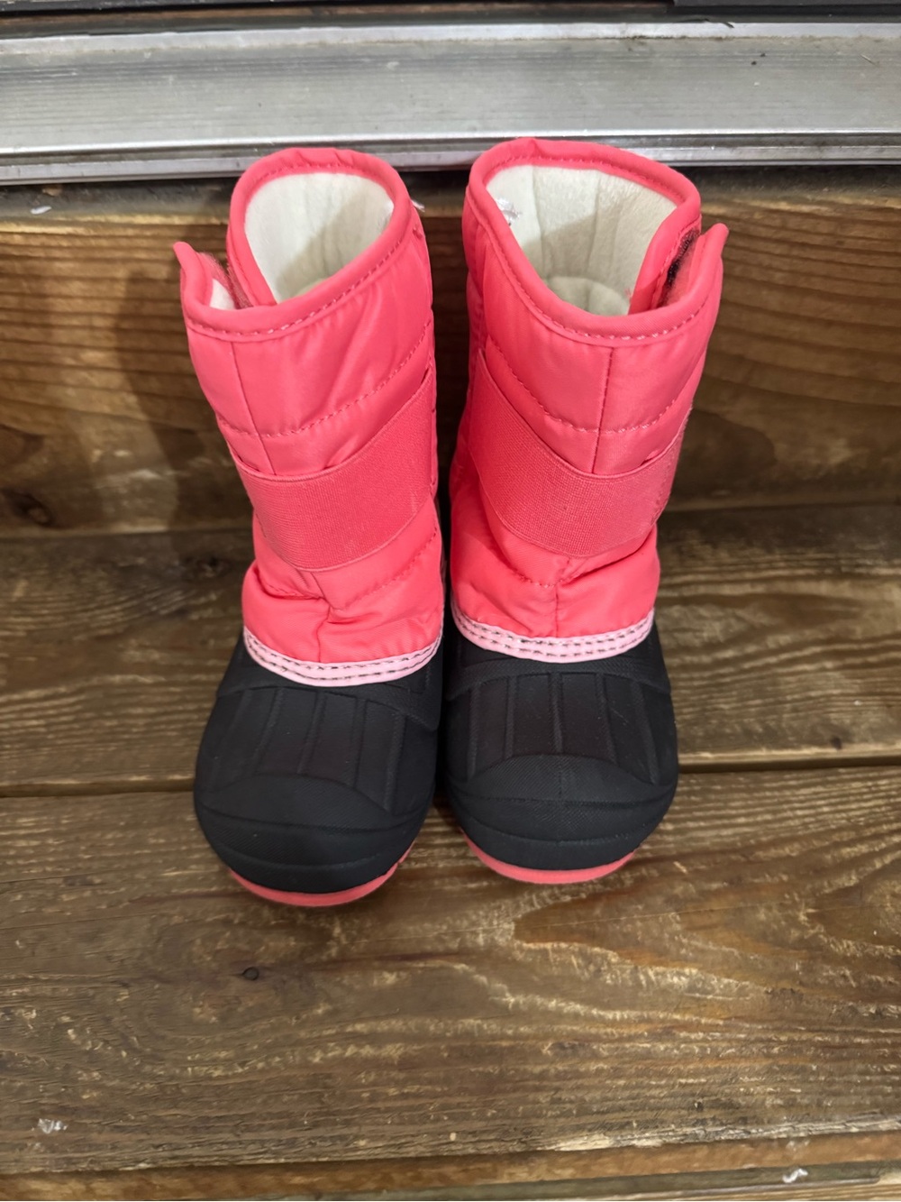 Cat & Jack Pink and Black Kids Snow Boots